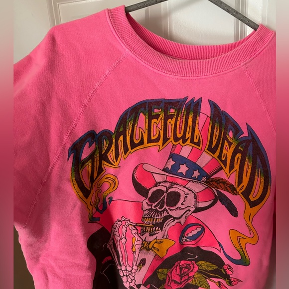 RARE MadeWorn neon pink Grateful Dead Crewneck - Picture 2 of 12